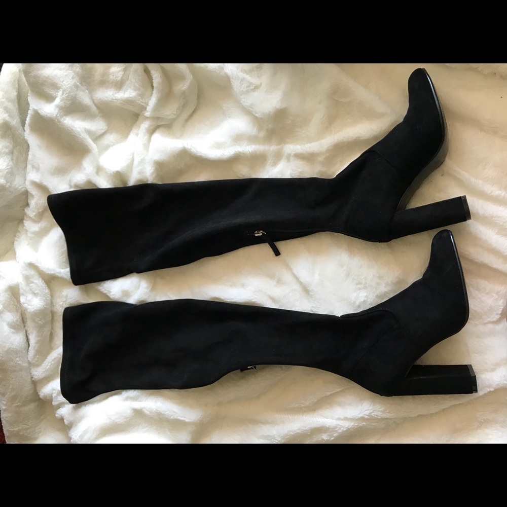 Steve Madden black suede over the knee boots